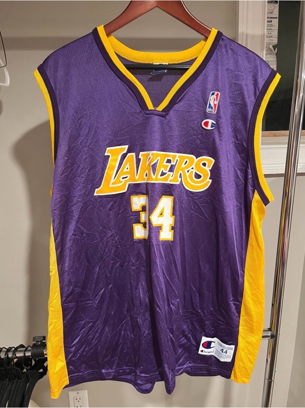 Vintage Champion Shaquille O’Neal Jersey Los Angeles Lakers Purple Size 44